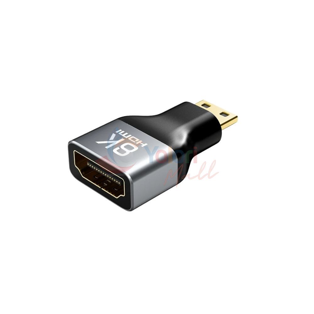 Cabletime 8K Adapter Mini HDMI Male to HDMI Female — gambar 1