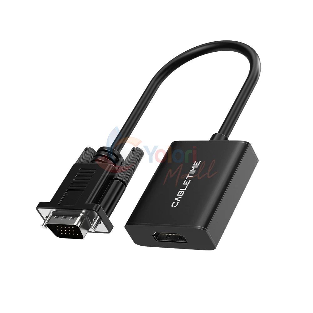 Cabletime Adapter VGA to HDMI Female — gambar 1