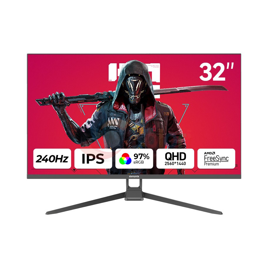 Aiwa Monitor MD320L-V - 32.0", QHD (2560x1440), IPS, 240Hz — gambar 1