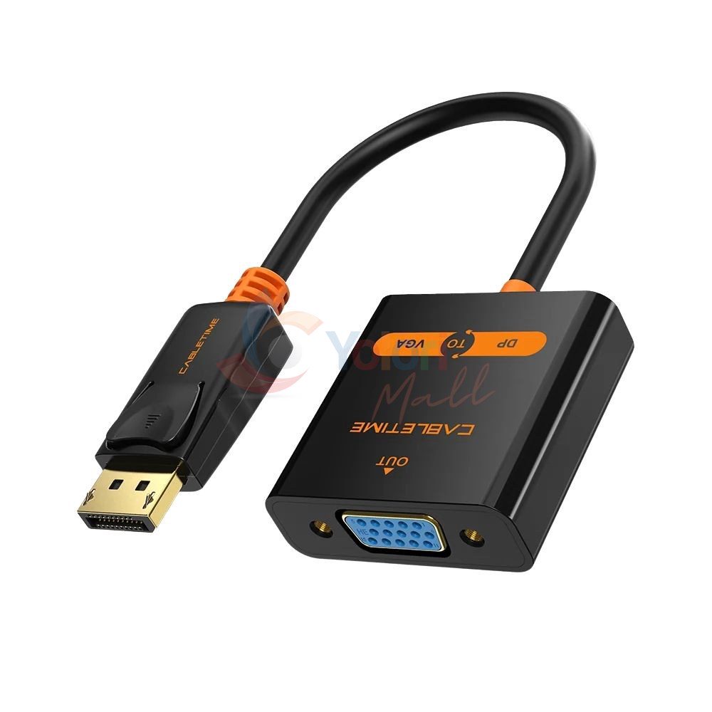 Cabletime Adapter DisplayPort to VGA Female 1080p — gambar 1