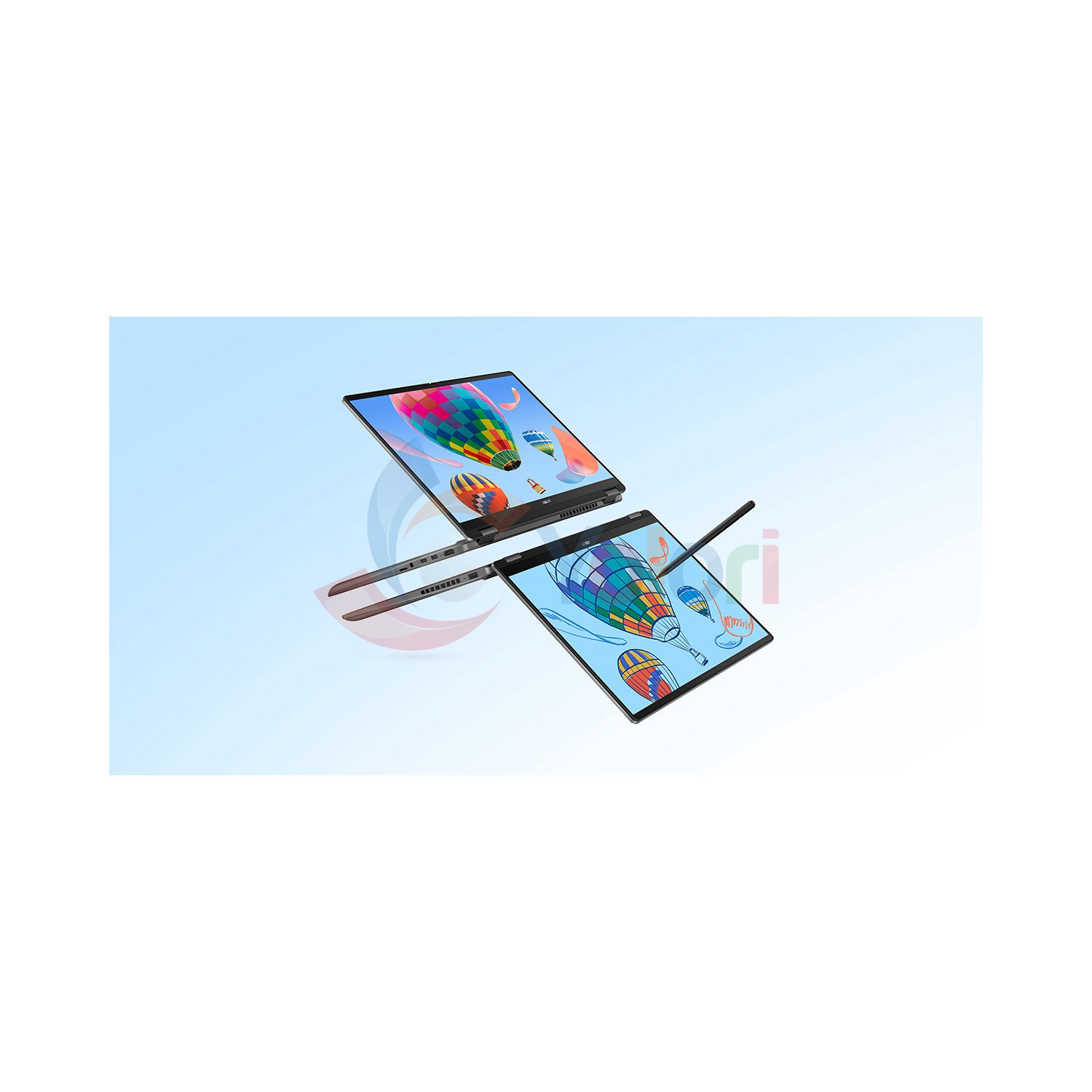 ASUS VivoBook 14 Flip OLED TP3407SA (14.0" WUXGA, Intel CU7-256V, 16GB, 512GB SSD, Intel Arc 140V GPU, Windows 11 Home) — gambar 1
