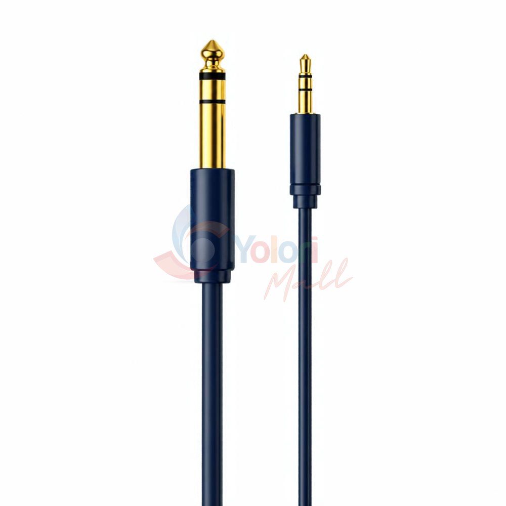 Cabletime Kabel Aux TRS 6.5mm to 3.5mm Male 2M - PVC Jacket — gambar 1