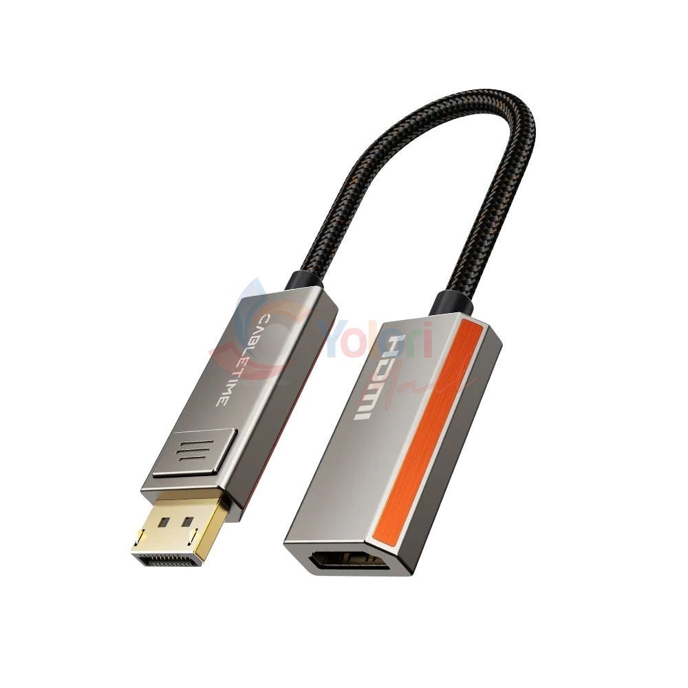 Cabletime Adapter DIsplayPort to HDMI Female 8K — gambar 1