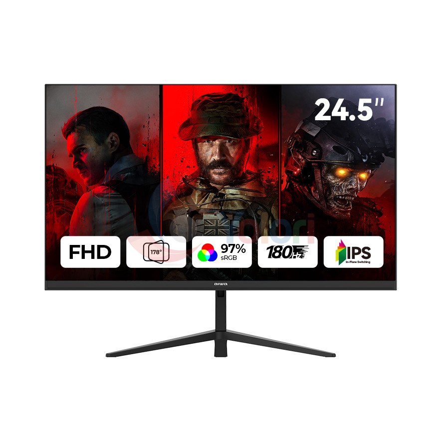 Aiwa Monitor MF2510-V - 24.5", FHD (1920x1080), IPS, 180Hz — gambar 1