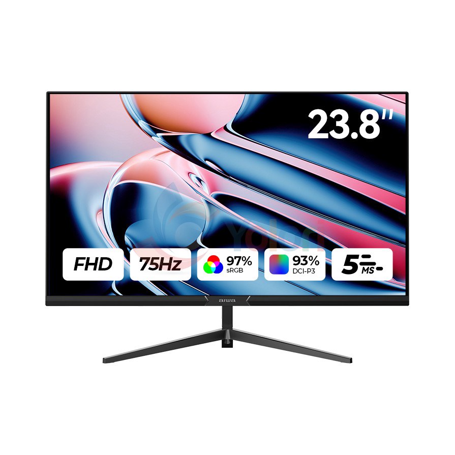 Aiwa Monitor LCD240B-V - 24.0", FHD (1920x1080), IPS, 75Hz — gambar 1