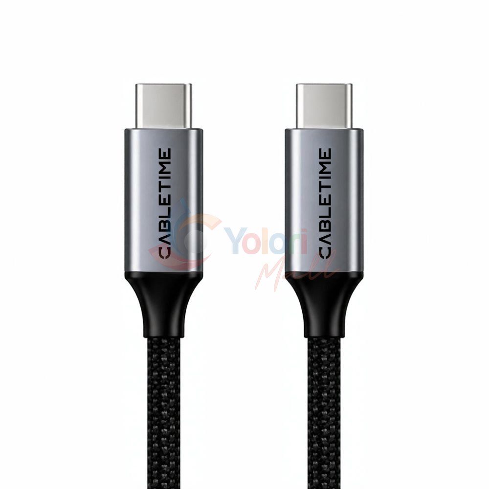Cabletime Kabel USB-C 4K 100W 5A Male to Male 2M — gambar 1