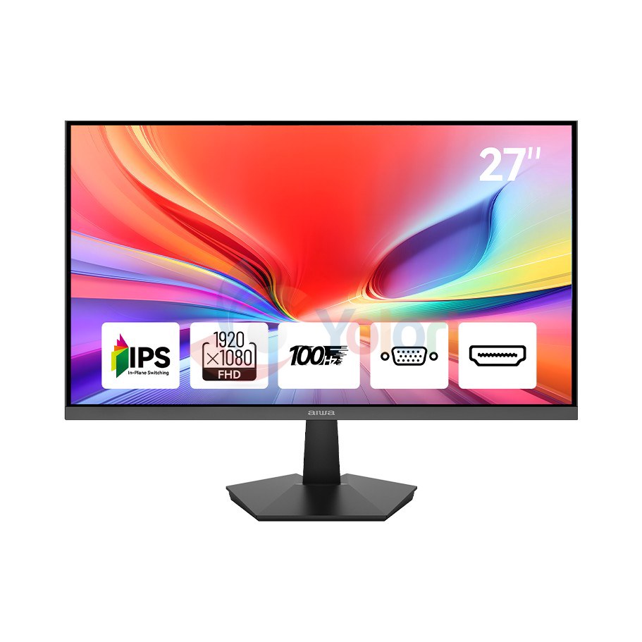 Aiwa Monitor MF270A-B - 27.0", FHD (1920x1080), 250 cd/m², 100Hz — gambar 1