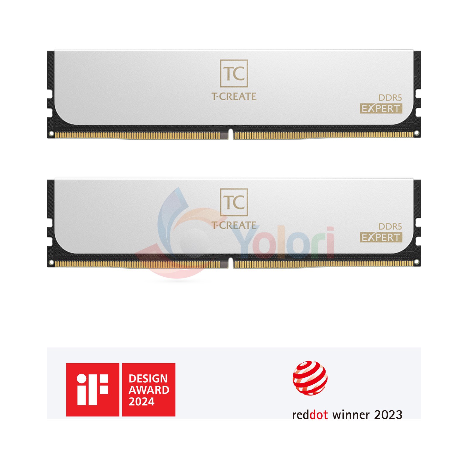 TEAMGROUP T-Create Expert - 32GB (2x 16GB) DDR5-6400 CL40 White — gambar 1