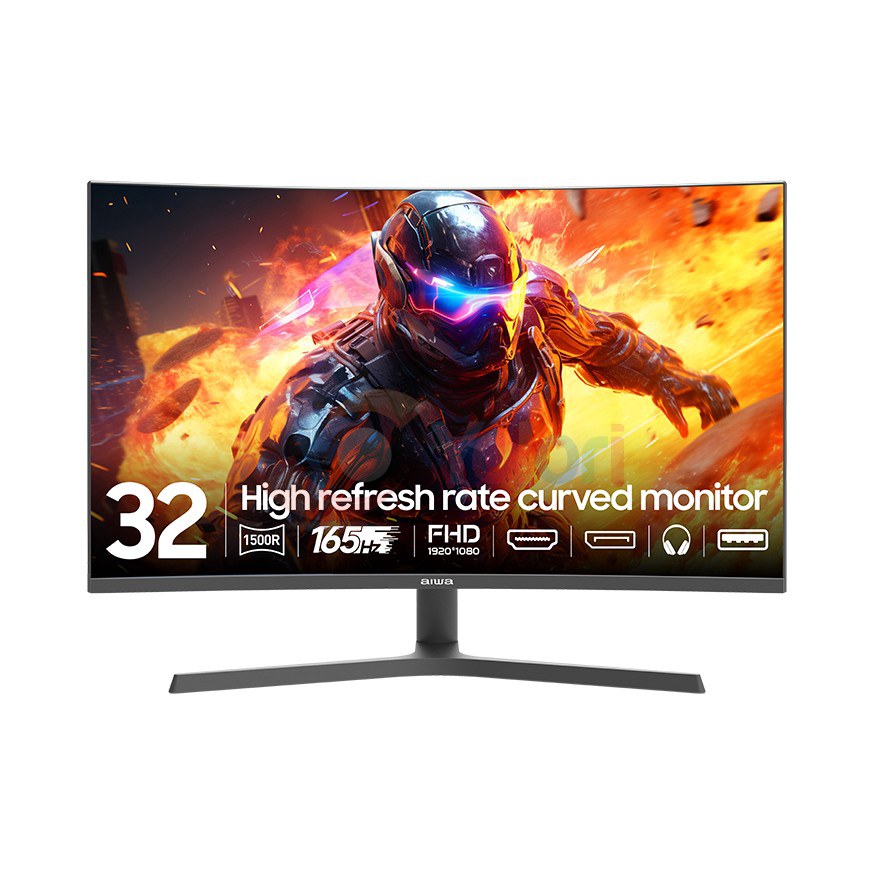 Aiwa Monitor MD320G-Y - 32.0", FHD (1920x1080), IPS, 165Hz — gambar 1
