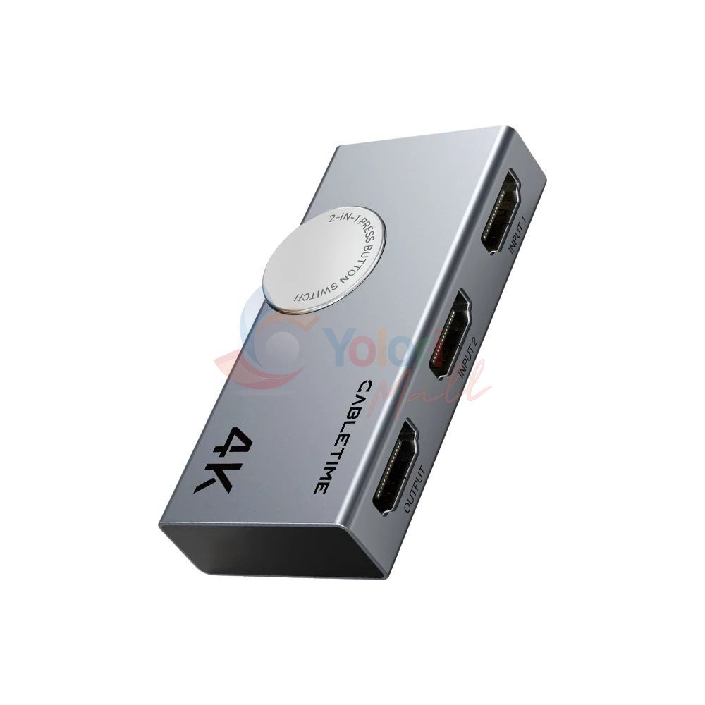 Cabletime 4K 2In1 HDMI Switcher - up to 4K60Hz — gambar 1