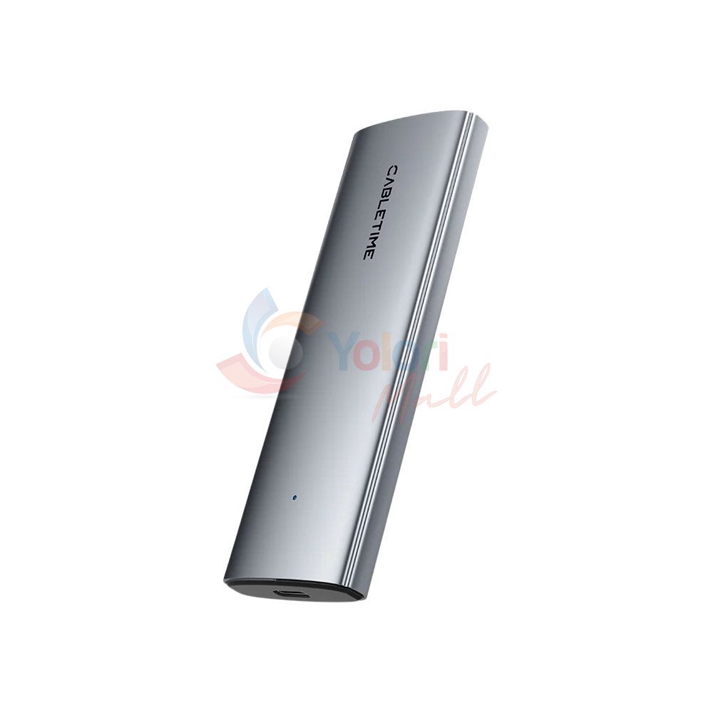 Cabletime 10Gbps USB C to NVMe & SATA M.2 SSD Enclosure — gambar 1