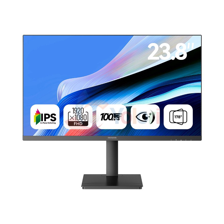 Aiwa Monitor MD2412-K - 23.8", FHD (1920x1080), IPS, 100Hz — gambar 1