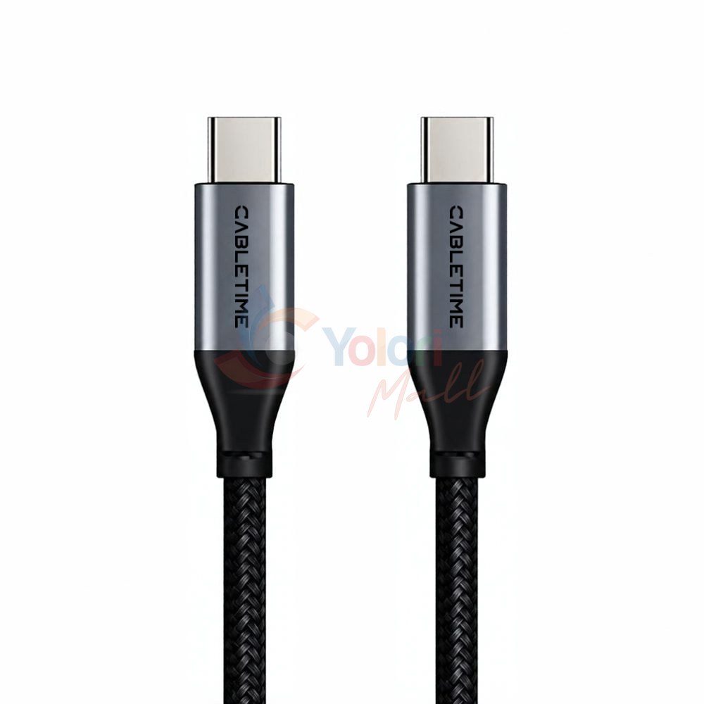 Cabletime Kabel USB-C 100W 5A Male to Male 0.5M — gambar 1