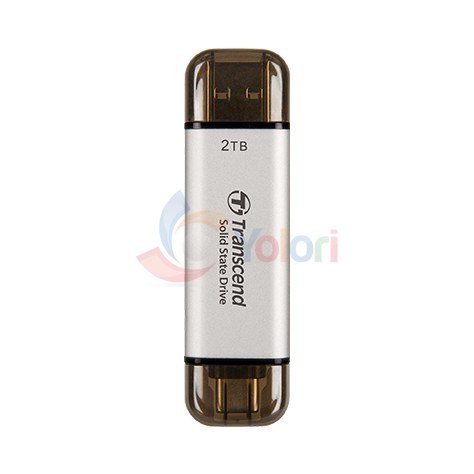 Transcend ESD310 2TB Silver - Portable, USB 3.2 Gen 2 — gambar 1