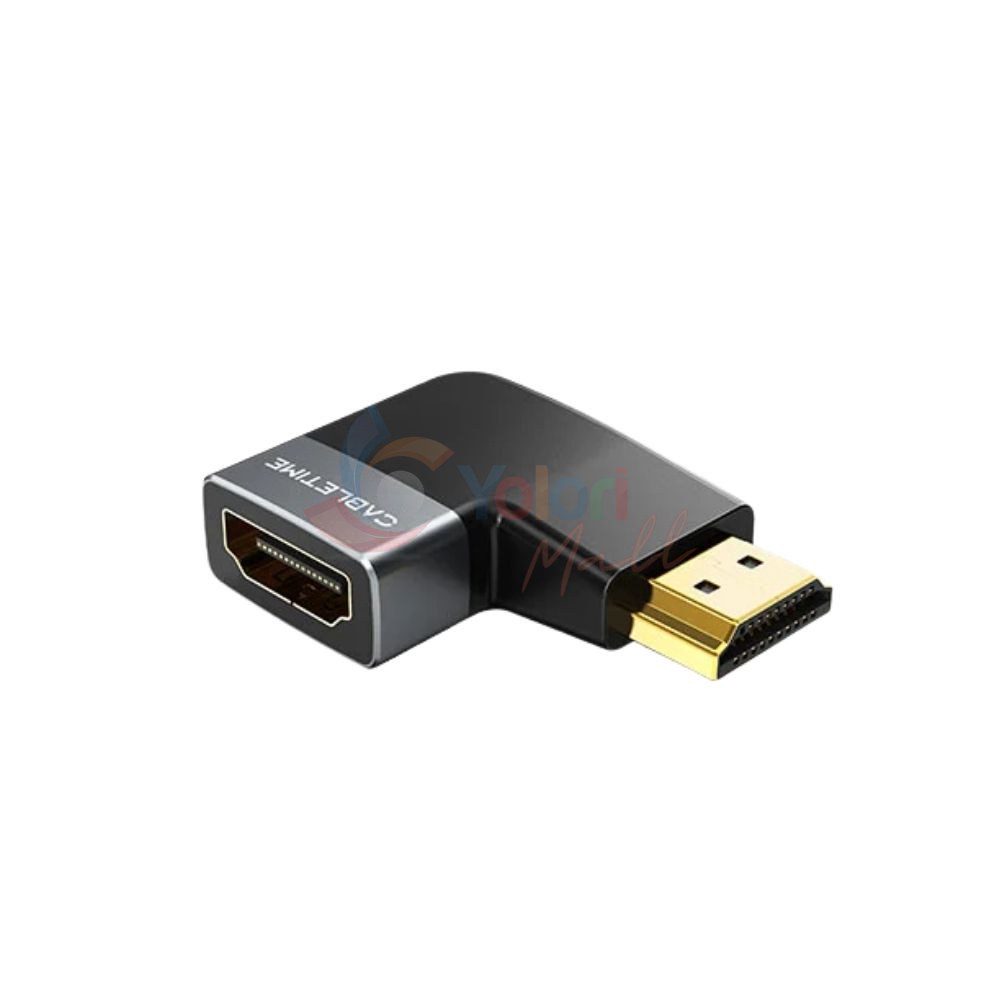 Cabletime 8K HDMI Adapter Left Angle Male to Female — gambar 1