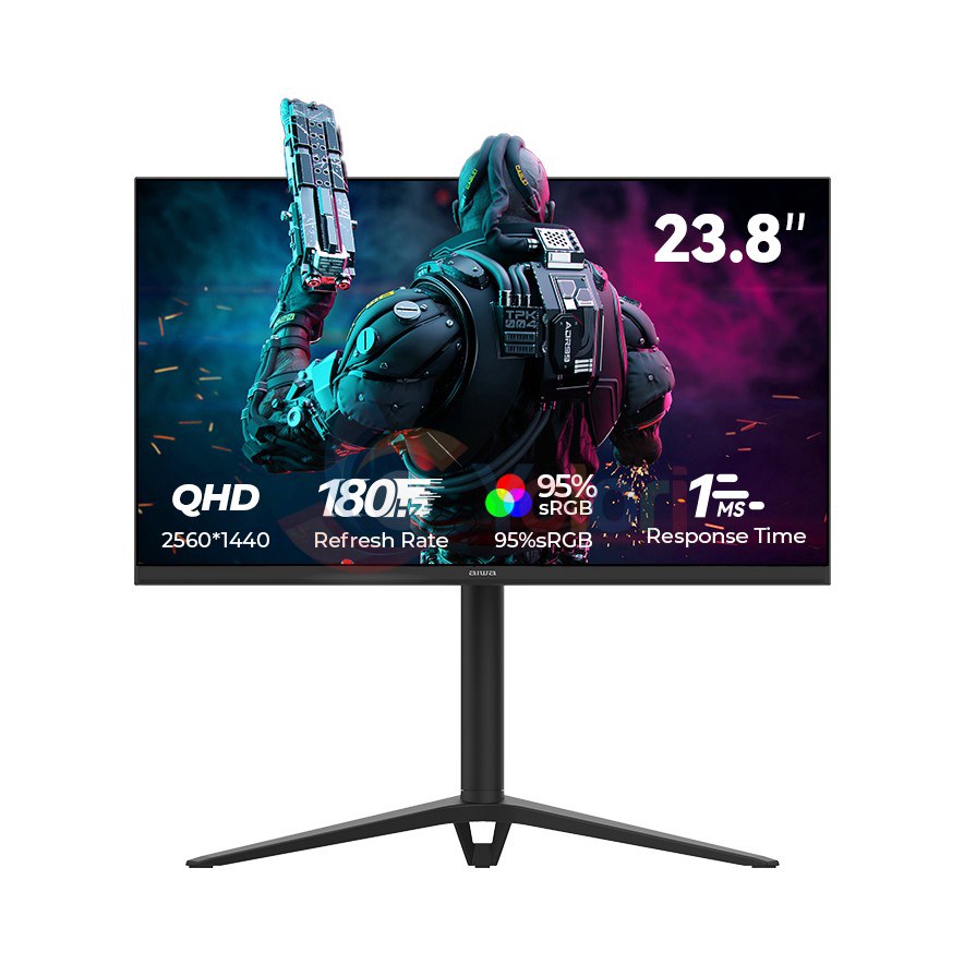 Aiwa Monitor MF2410-R - 23.8", FHD (1920x1080), IPS, 180Hz — gambar 1