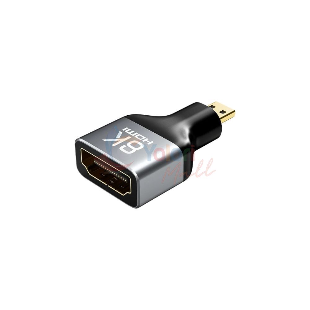 Cabletime 8K Adapter Micro HDMI Male to HDMI Female — gambar 1