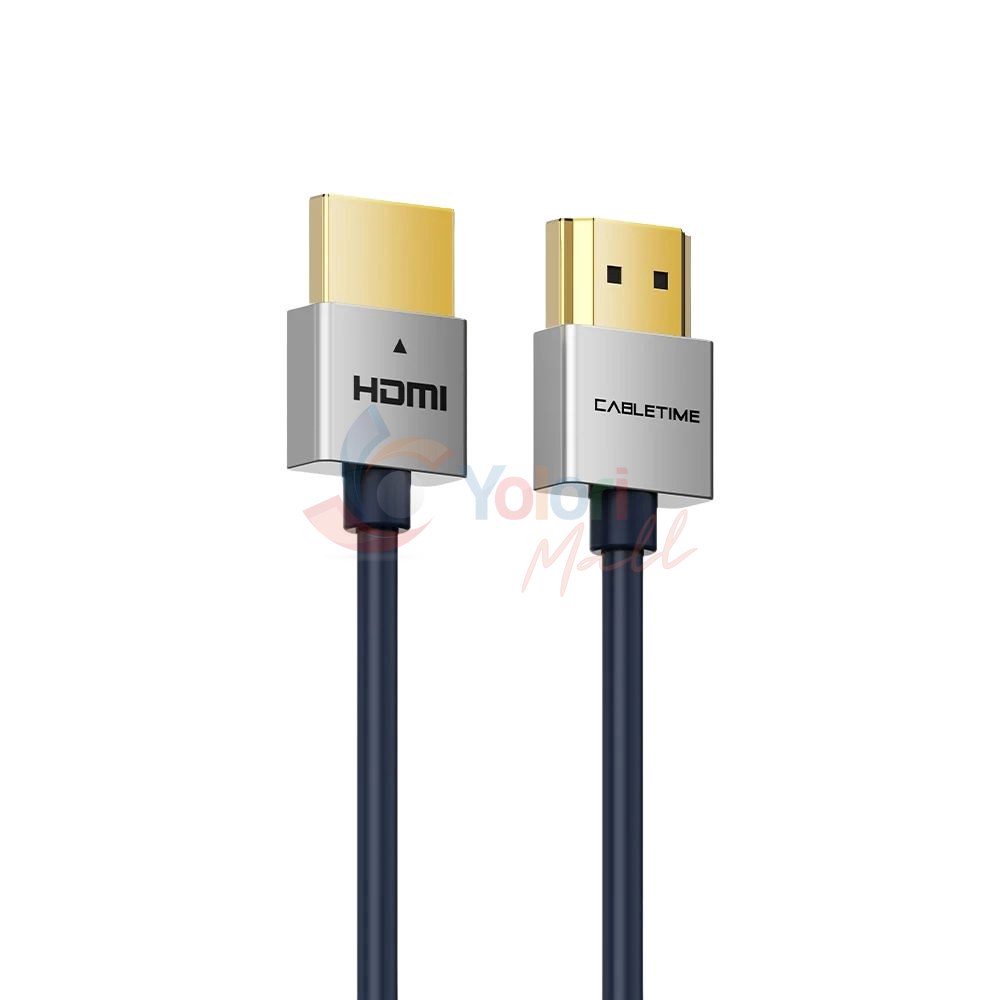 Cabletime Kabel HDMI 4K 2.0 Male to Male Slim 1.8M — gambar 1