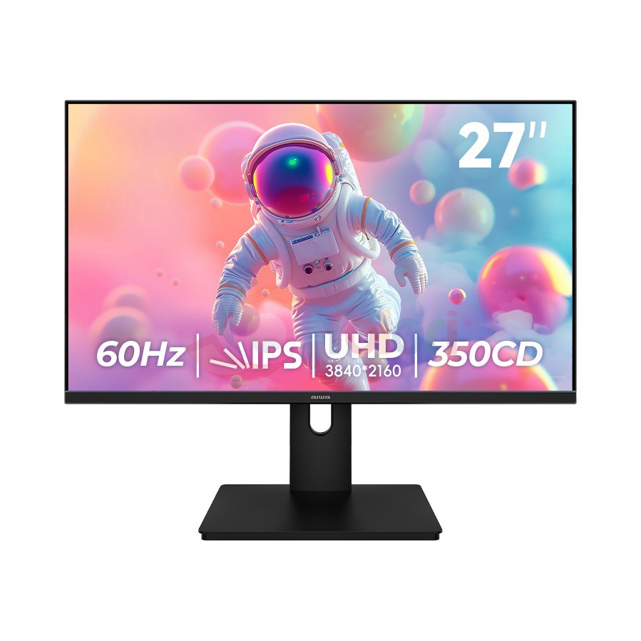 Aiwa Monitor MQ270A - 27.0", 4K UHD (3840x2160), IPS, 350 cd/m², 60Hz — gambar 1