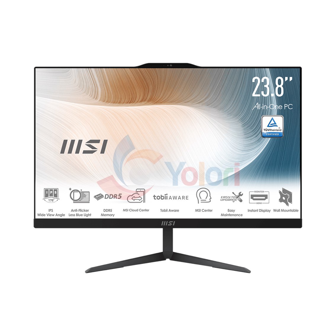 MSI Modern AM242 1M (23.8" FHD, Intel C5-120U, 8GB, 512GB SSD, Intel Graphics, Windows 11 Home) — gambar 1
