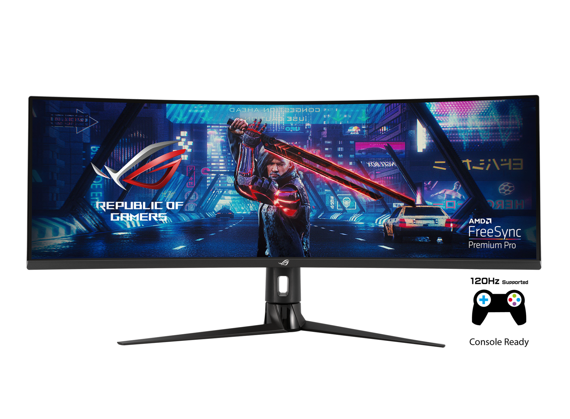 ASUS ROG Strix XG49VQ - 49.0", DFHD (3840x1080), VA, 450 cd/m², 144Hz — gambar 1