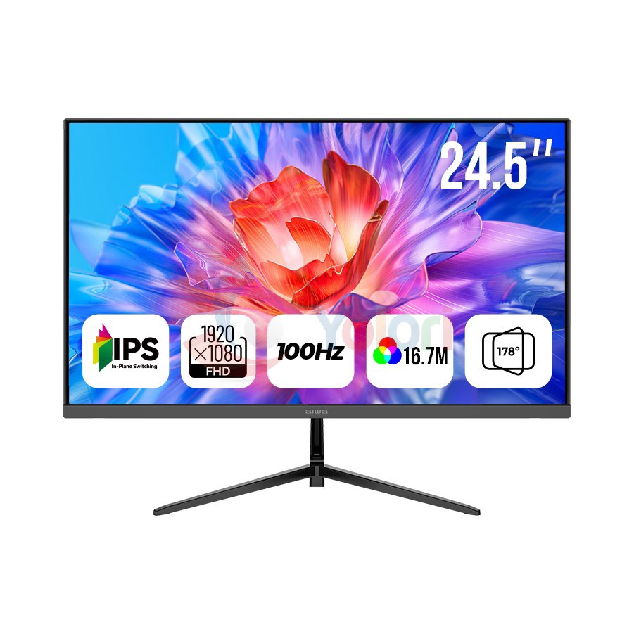 Aiwa Monitor MF2525-V - 24.5", FHD (1920x1080), IPS, 250±20 cd/m², 100Hz — gambar 1