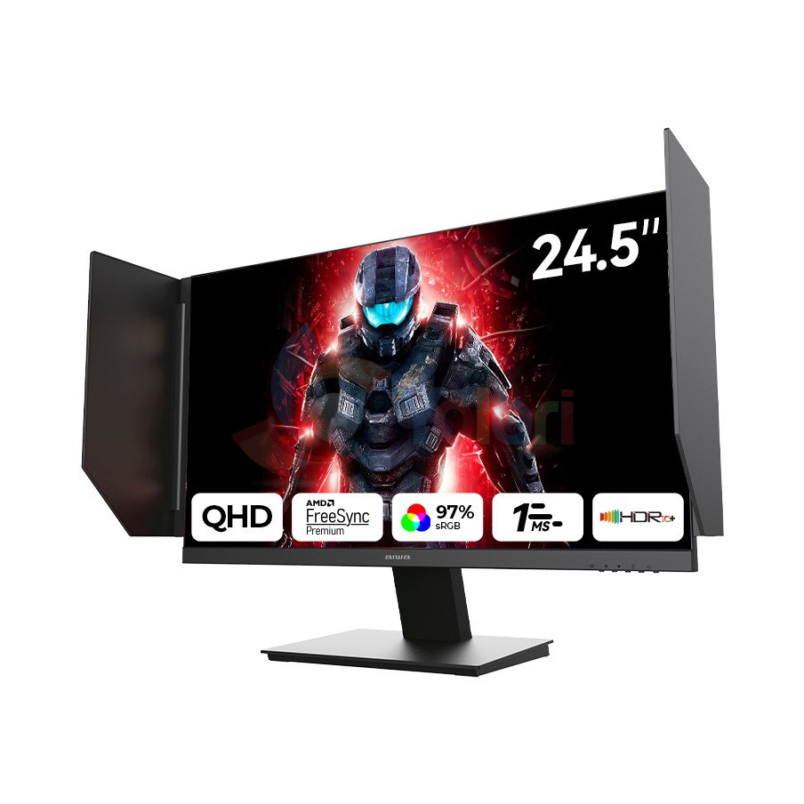 Aiwa Monitor MF2527-B2 - 24.5", QHD (2560x1440), IPS, 165Hz — gambar 1