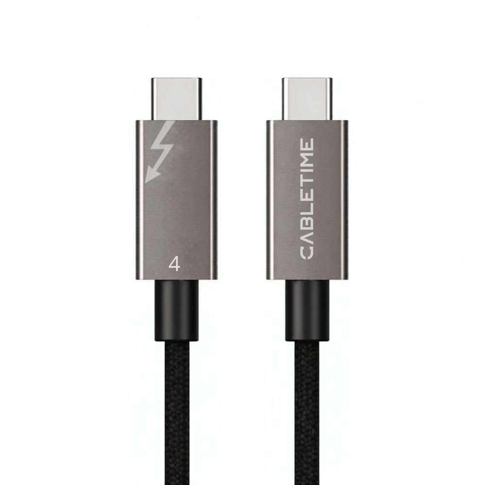 Cabletime Kabel USB-4 8K 240W 5A Male to Male 0.5M — gambar 1