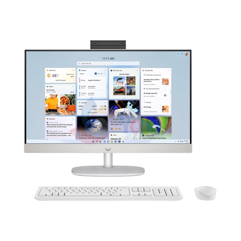 HP All-in-One 24-cr0223d (23.8" FHD, Intel Ci5-1334U, 8GB, 512GB SSD, Intel Iris Xe Graphics, Windows 11 Home) — gambar 1