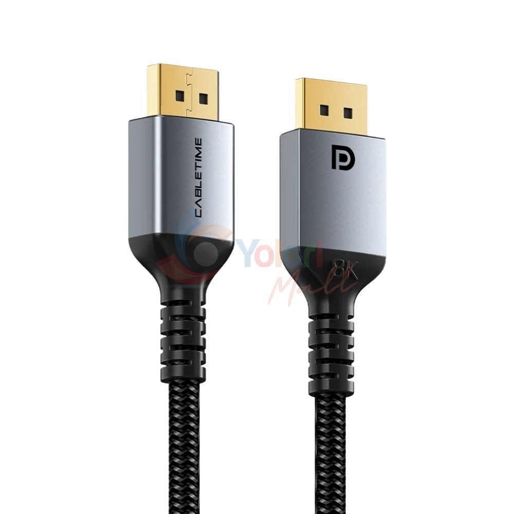 Cabletime Kabel DisplayPort 8K 1.4 Male to Male 2M — gambar 1