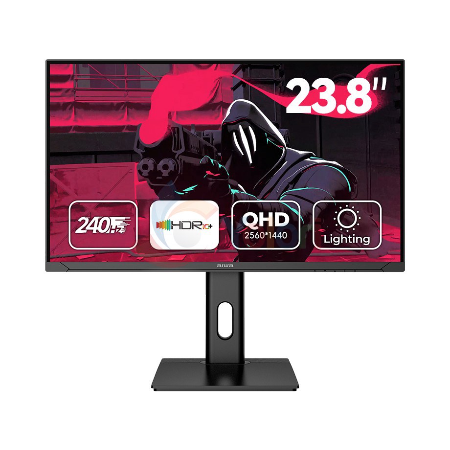 Aiwa Monitor MF2434-K3 Lamp Effect - 23.8", QHD (2560x1440), IPS, 240Hz — gambar 1