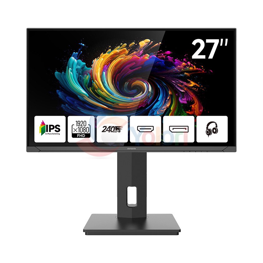 Aiwa Monitor MD2734-K - 27.0", FHD (1920x1080), IPS, 230±20 cd/m², 240Hz — gambar 1