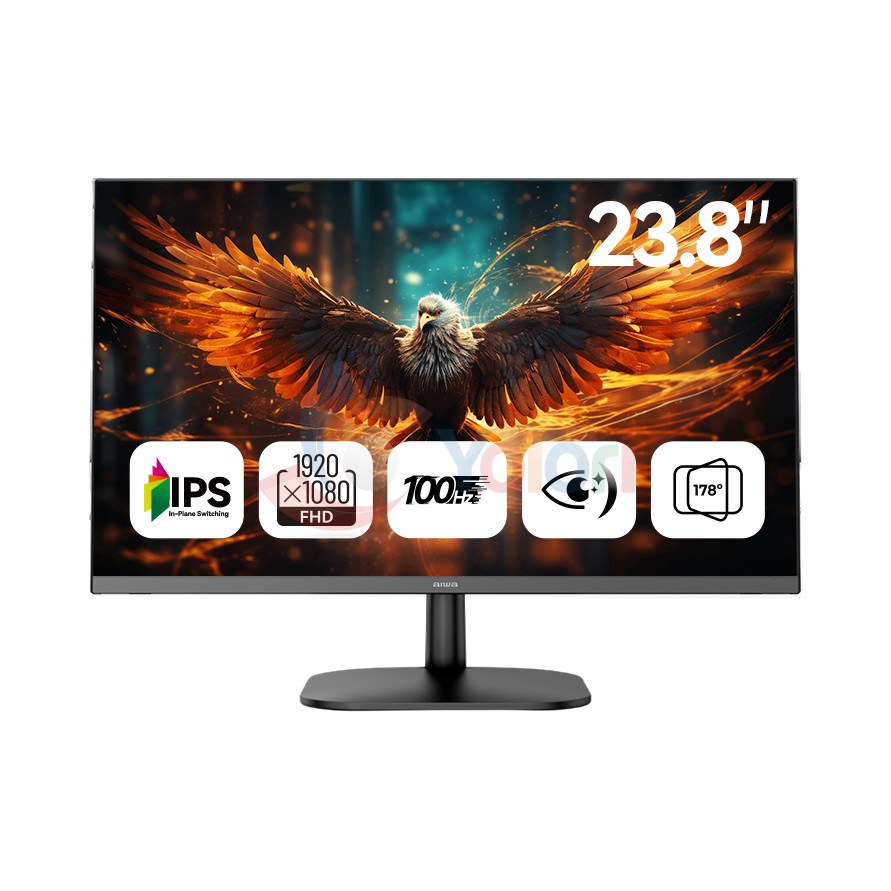 Aiwa Monitor MF2419-B - 23.8", FHD (1920x1080), IPS, 100Hz — gambar 1