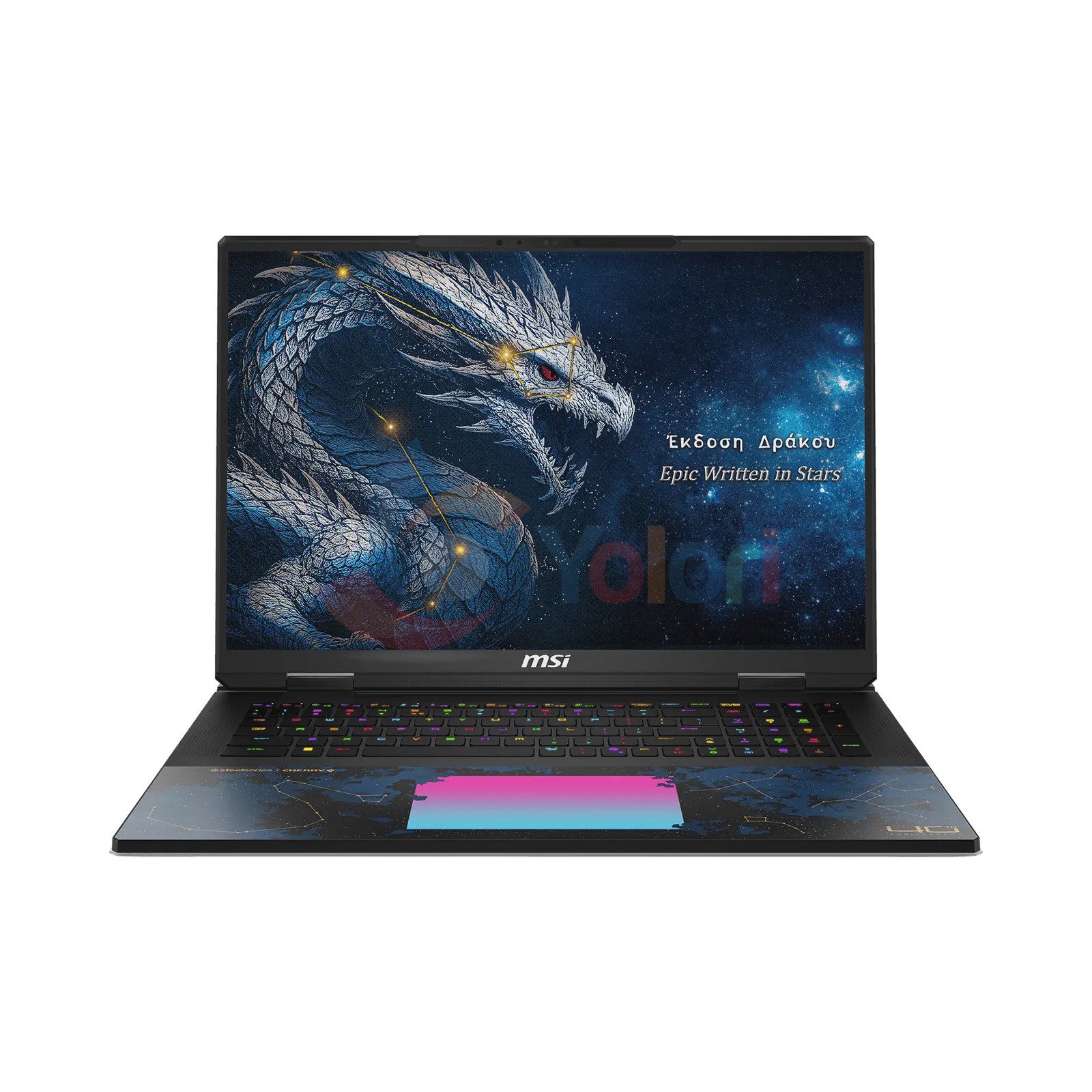 MSI TITAN 18 HX Dragon Edition Draco Epic (18.0" UHD+, Intel CU9-290HX, 96GB, 4TB SSD, NVIDIA GeForce RTX 5090 Laptop GPU 24GB GDDR7, Windows 11 Home, Dragon Edition Draco Epic) — gambar 1