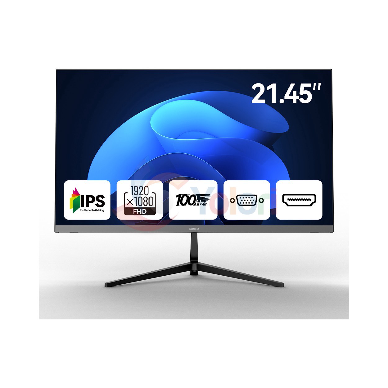 Aiwa Monitor MF2219-V - 21.45", FHD (1920x1080), IPS, 220±20 cd/m², 100Hz — gambar 1