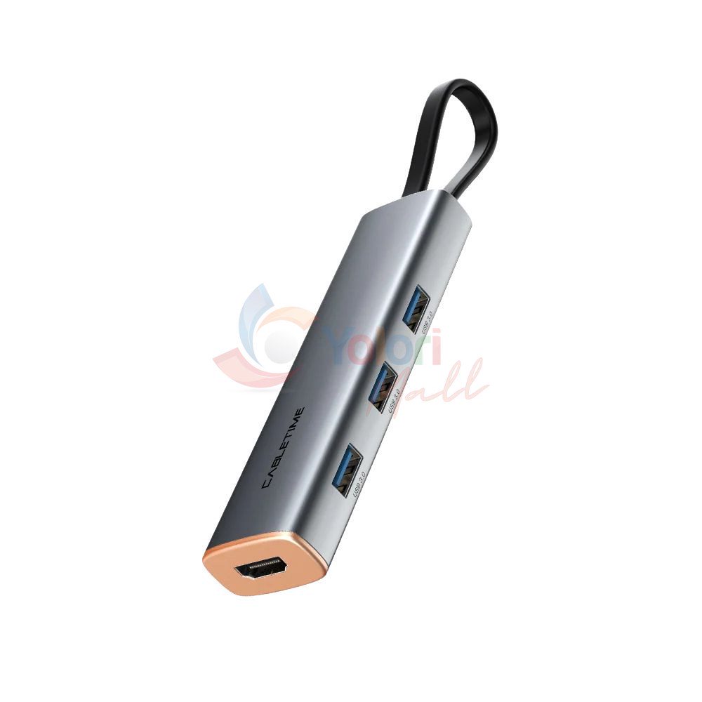 Cabletime 5In1 USB C Multiport Hub — gambar 1