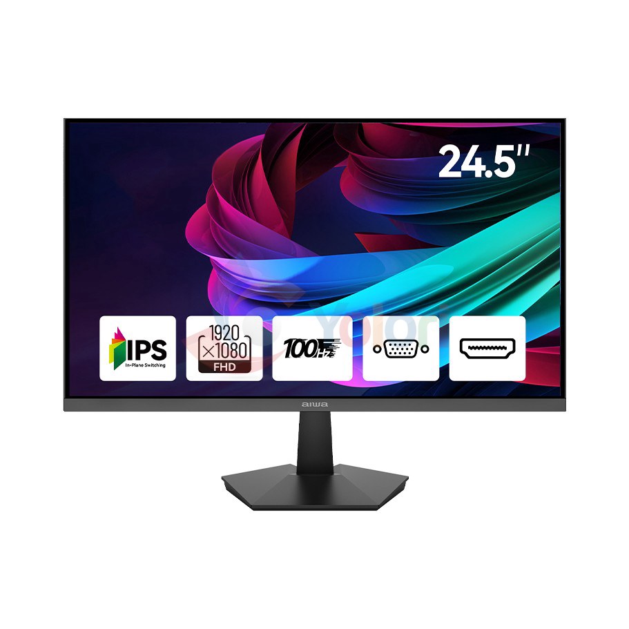 Aiwa Monitor MF240E - 24.5", FHD (1920x1080), IPS, 250±20 cd/m², 100Hz — gambar 1