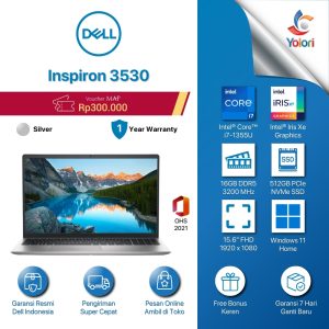 Dell inspiron 3530 [Ci7-1355U, 16GB, 512GB, Intel Iris, Windows 11 Home, Silver]