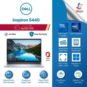 Dell inspiron 5440 [C7-150U, 16GB, 512GB, Intel Graphics, Windows 11 Home, Ice Blue]