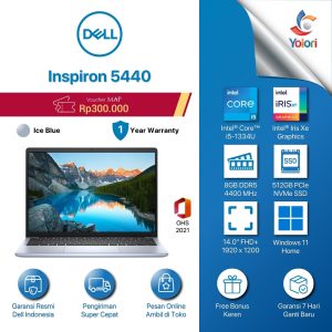 Dell inspiron 5440 [Ci5-1334U, 8GB, 512GB, Intel Iris, Windows 11 Home, Ice Blue]