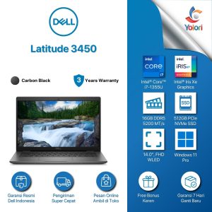 Dell Latitude 3450 [Ci7-1355U, 8GB, 512GB, Intel Iris, Windows 11 Pro, Black, 3 Years]