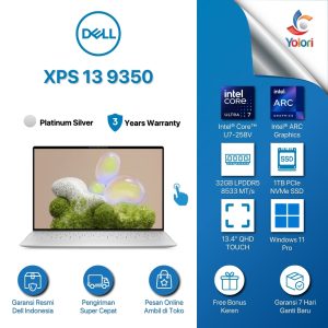 Dell XPS 13 9350 [CU7-258V, 32GB, 1TB SSD, Intel ARC, Windows 11 Pro, Touchscreen, 3 Years, Silver]