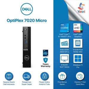 Dell OptiPlex 7020 Micro [Ci5-14500T vPro, 8GB, 512GB, Intel UHD, Windows 11 Pro] + E1920H